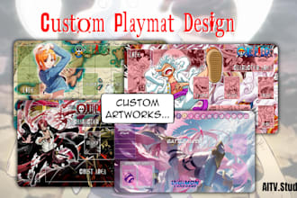 create custom designs for playmats of all tcgs