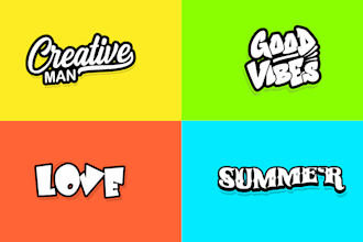 do creative text logo design with unlimited revisions