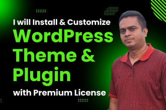 install and customize wordpress theme and plugin