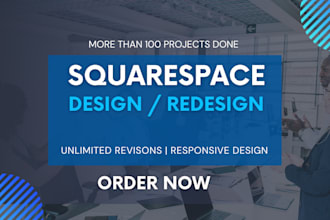 design and develop a professional squarespace website and redesign