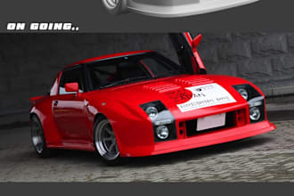 make a custom body kit and parts for your 3d car render or racing games