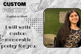 write deep, custom memorable poetry for you