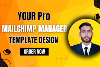 do mailchimp email marketing campaign, email template design landing page design