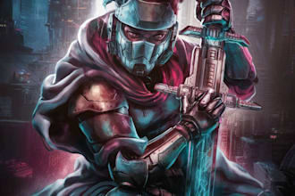 design a sci fi character illustration, sci fi art for you