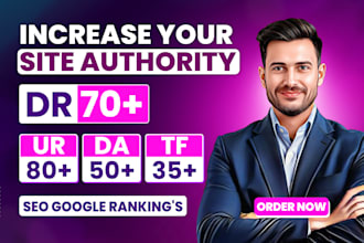 increase domain rating ahrefs dr domain authority moz da tf with SEO backlinks