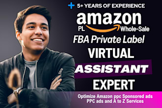 be your expert amazon fba virtual assistant, manage ppc, pl va a to z services