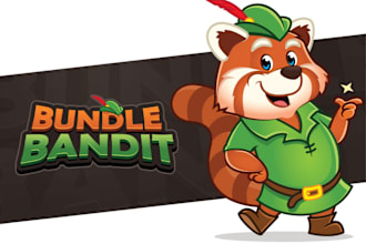 design cartoon logo, funny mascot, animal and food character