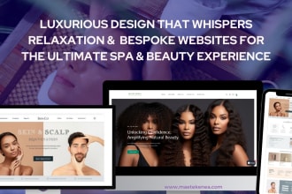design a classic beauty, spa or hair website with booking functionality