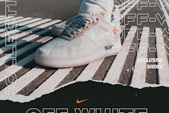 create sneakers poster or any kind of product poster