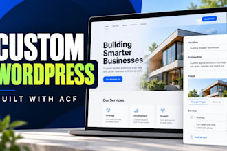 build a custom wordpress website with acf editable content