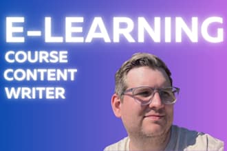 write elearning course or training content