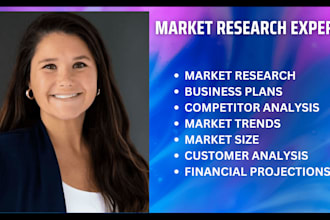 expertly do business plans, business reports, and market research