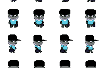 create sprite sheet pixel art character, game asset and animation for your game