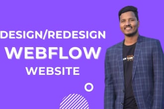 design or redesign webflow website, figma to webflow website with responsive