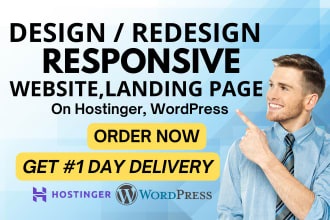 develop wordpress website design, responsive wordpress