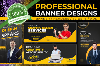 make creative professional website banner, slider, ad banner