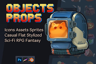 draw game assets, props, icons, objects, sprites and UI