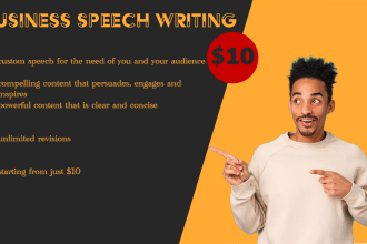 write a professional and engaging business speech