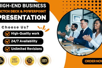 design powerpoint presentation and pitch deck