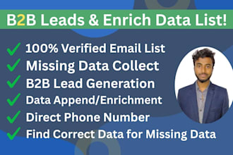 do lead generation I data enrichment I direct mobile number I list build