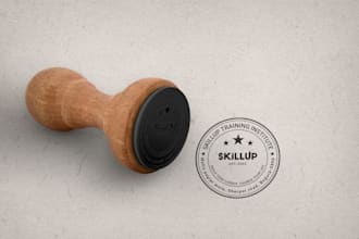 do circle stamp badge seal logo design