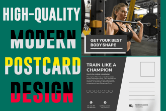 modern gift card, psvp card, rack card, eddm postcard, post card design