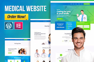design modern medical, healthcare, clinic, doctor counselling wordpress website