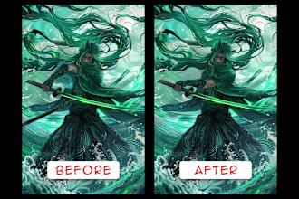 fix and paint over your ai art illustration