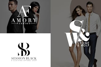 make luxury monogram fashion clothing logo design