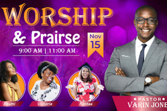 make events flyer, banner, speakers, church conference