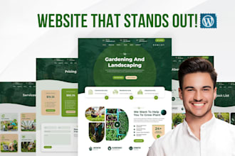 design a modern gardening, landscaping, lawn care, farming web design