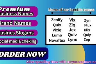 premium business name and slogan ideas  expert brand naming