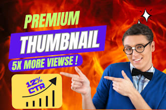 create amazing eye catching youtube thumbnail