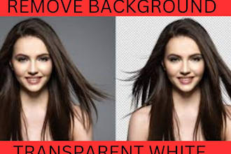 do background removal, cut out image, make white or transparent bg