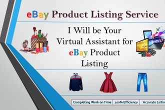 do ebay listing, shopify listing and product upload