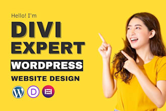 design wordpress website by divi theme, landing page, divi website, divi expert