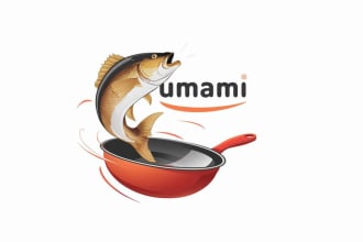 create a distinctive fish cooking logo design for you