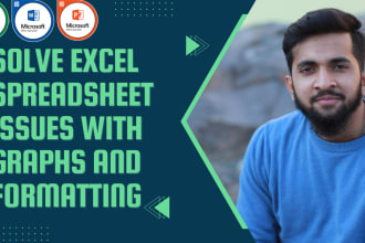 solve excel spreadsheet issues with graphs and formatting