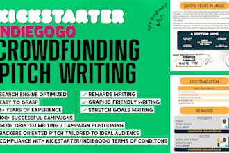 write a compelling crowdfunding campaign pitch for kickstarter or indiegogo