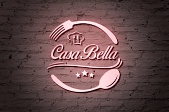design a unique minimalist restaurant logo for your cafe, bakery, and more