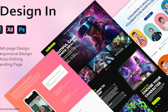 design dashboard, CRM and admin panel UI, landing page in xd