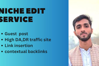 do niche edits with do follow link insertion on high da traffic site