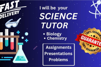 be your online tutor of general science,biology or chemistry