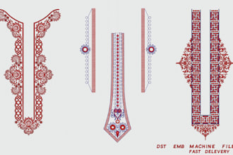 embroidery digitize jubba, dishdasha, hand bag or wallet emb, dst file