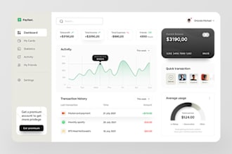 design ui ux for fintech, payment, banking, dashboard, crm