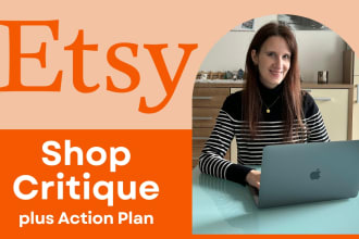 do an etsy shop critique with action plan