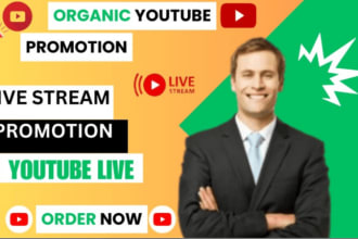 do organically live streaming promotion youtube live stream to gain live viewers