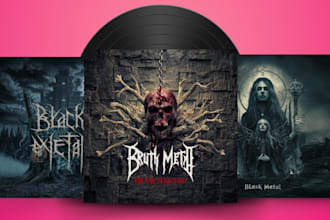 design a metal album cover artwork or music album cover