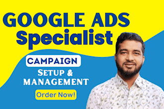 setup google search ads, performance max campaign for increase leads or sales
