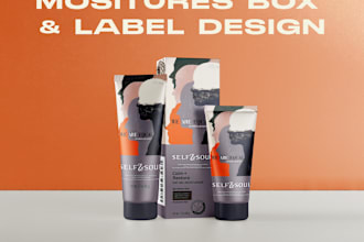 do modern skincare products label design or packaging box